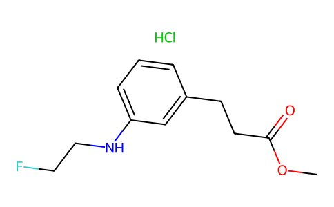 Hydrocinnamic acid, 3-(2-fluoroethylamino)-, methyl ester, hydrochloride 1212-39-1